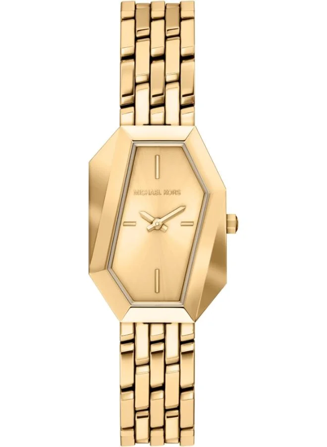 مايكل كورس MK7590 Analog Watch with Gold Plated Metal Bracelet
