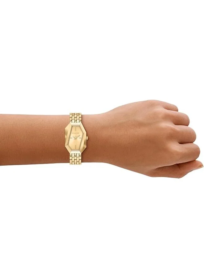 مايكل كورس MK7590 Analog Watch with Gold Plated Metal Bracelet