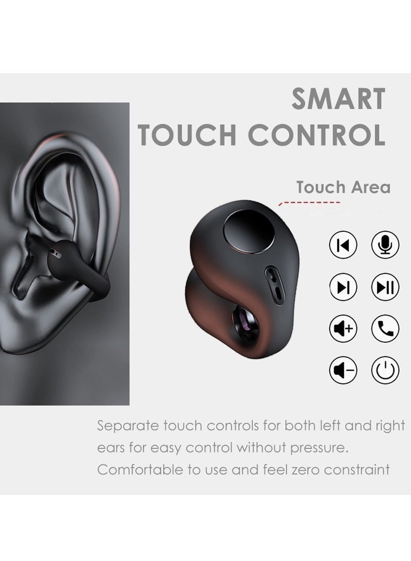 Excefore Bluetooth Headphones, Open Ear Headphones Long endurance Playback Wireless Earbuds With Wireless Charging Case And Earhooks for Sports Running Workout Game voice call  - Image 3