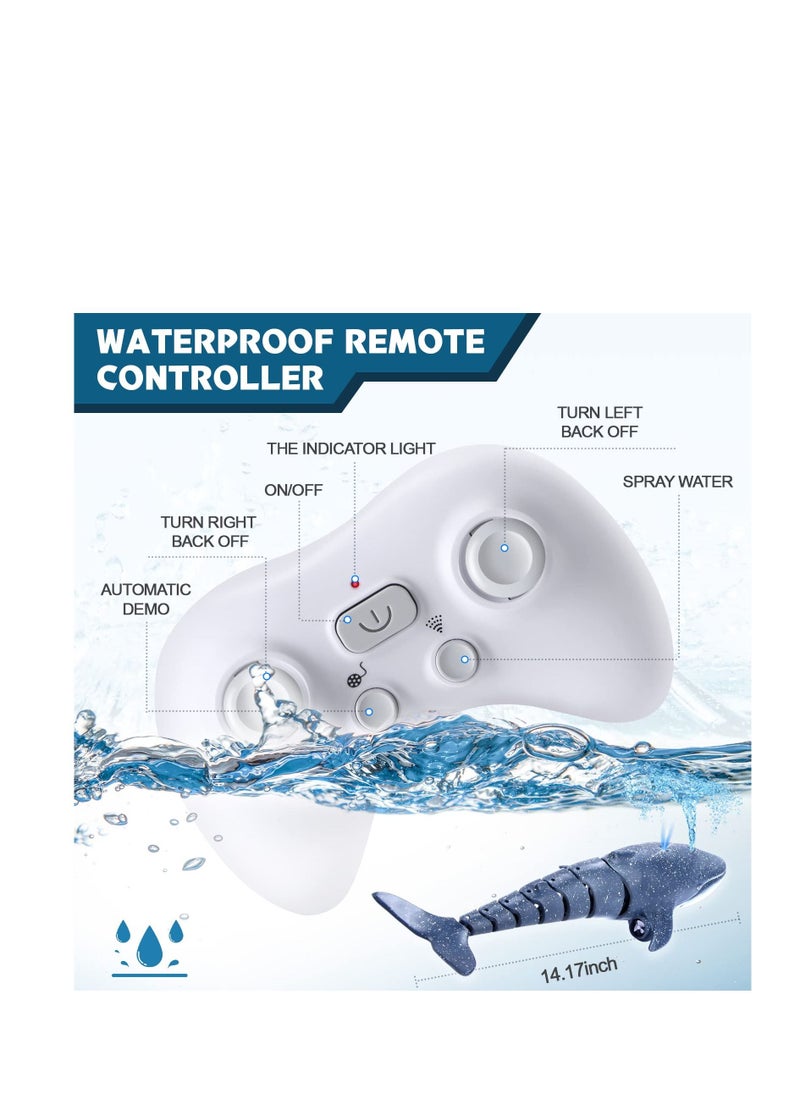 Excefore - New Upgraded Remote Control Shark Pool Toys, Outdoor RC Boat Water Toys, Swimming Pool Shark Spray Water Toys, for Kids Age 8-12, 6+ Year Old Boys & Girls (2 x Batteries) - Image 1