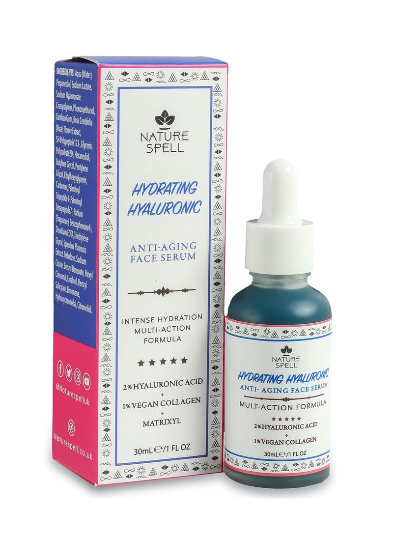 نايتشر سبيل سيروم ترطيب مكثف للوجه بحمض الهيالورونيك من Nature Spell – تركيبة متعددة الفعالية – 30 مل - Image 1