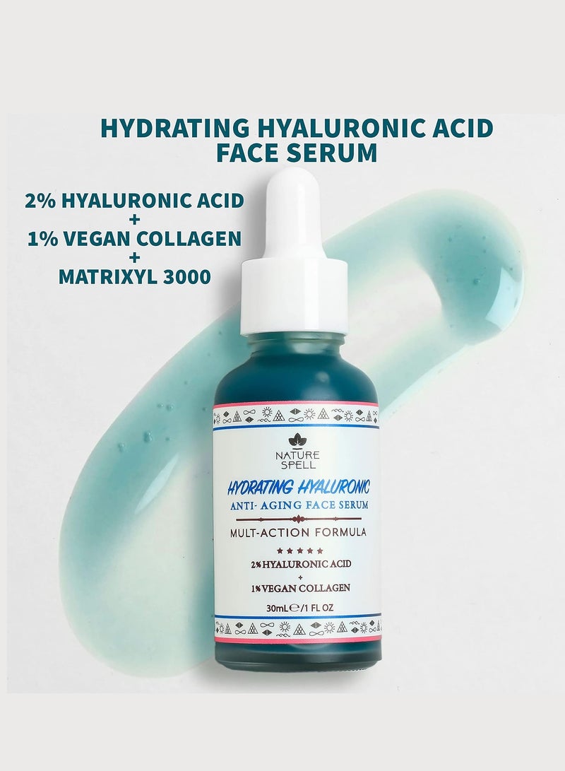 نايتشر سبيل سيروم ترطيب مكثف للوجه بحمض الهيالورونيك من Nature Spell – تركيبة متعددة الفعالية – 30 مل - Image 2