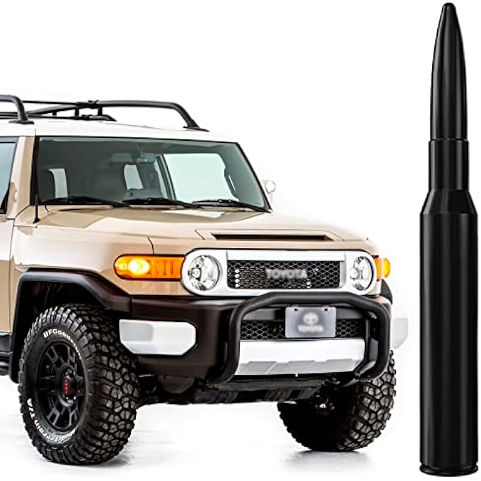 rayihni 50 Cal Bullet Aluminum Antenna Replacement for Toyota Truck (FJ Cruiser (2007-2014)) - Image 1