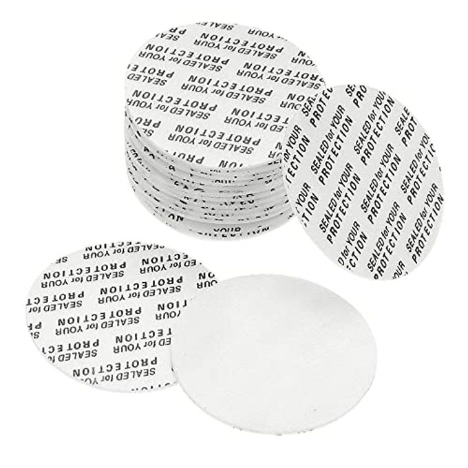 PATIKIL 35mm/1.38" Foam Lid Liner, 150 Pack PS Foam Resistant Tamper Pressure Sensitive Seal for Bottle Cap Liners Seals