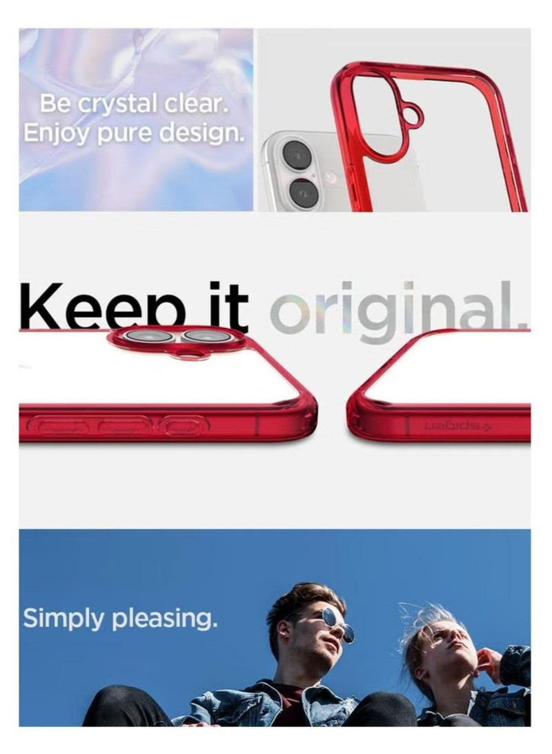 Spigen Ultra Hybrid iPhone 16 Case Cover (2024) - Red Crystal - Image 3