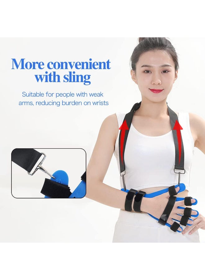 JOUDIYA Hand Wrist Orthosis Finger Splint Board, Breathable Finger Separation Support Brace for Stroke Rehabilitation, Finger Fracture Recovery, Left & Right Hand - Image 2