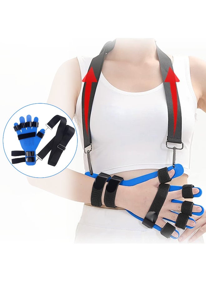 JOUDIYA Hand Wrist Orthosis Finger Splint Board, Breathable Finger Separation Support Brace for Stroke Rehabilitation, Finger Fracture Recovery, Left & Right Hand - Image 1