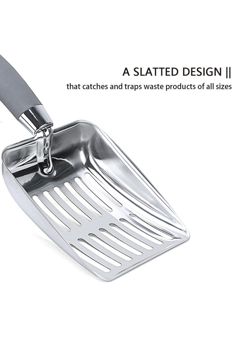 GUDOO - Stainless Steel Cat Litter Scoop Durable and Heavy Duty Kitty Litter Scoop Comfy Sifting  Lifter for Kitty Litter Box - Image 1
