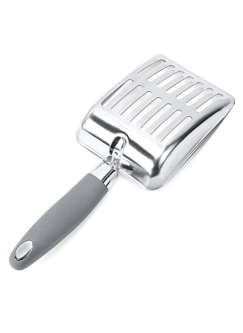 GUDOO - Stainless Steel Cat Litter Scoop Durable and Heavy Duty Kitty Litter Scoop Comfy Sifting  Lifter for Kitty Litter Box - Image 1