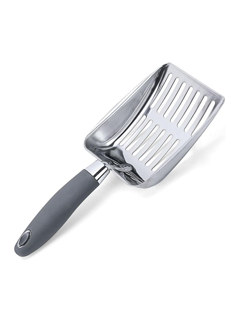 GUDOO - Stainless Steel Cat Litter Scoop Durable and Heavy Duty Kitty Litter Scoop Comfy Sifting  Lifter for Kitty Litter Box - Image 1