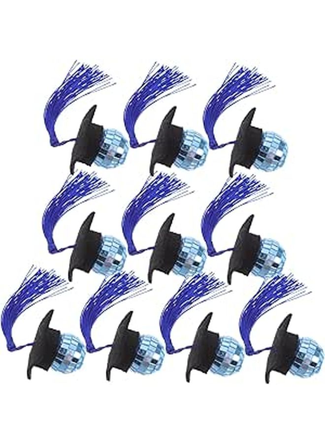 10 Pcs Graduation Party Cupcake Toppers Tassel Cap Decorations Reusable High School Cake Decor For Events Easy To Use - Image 1
