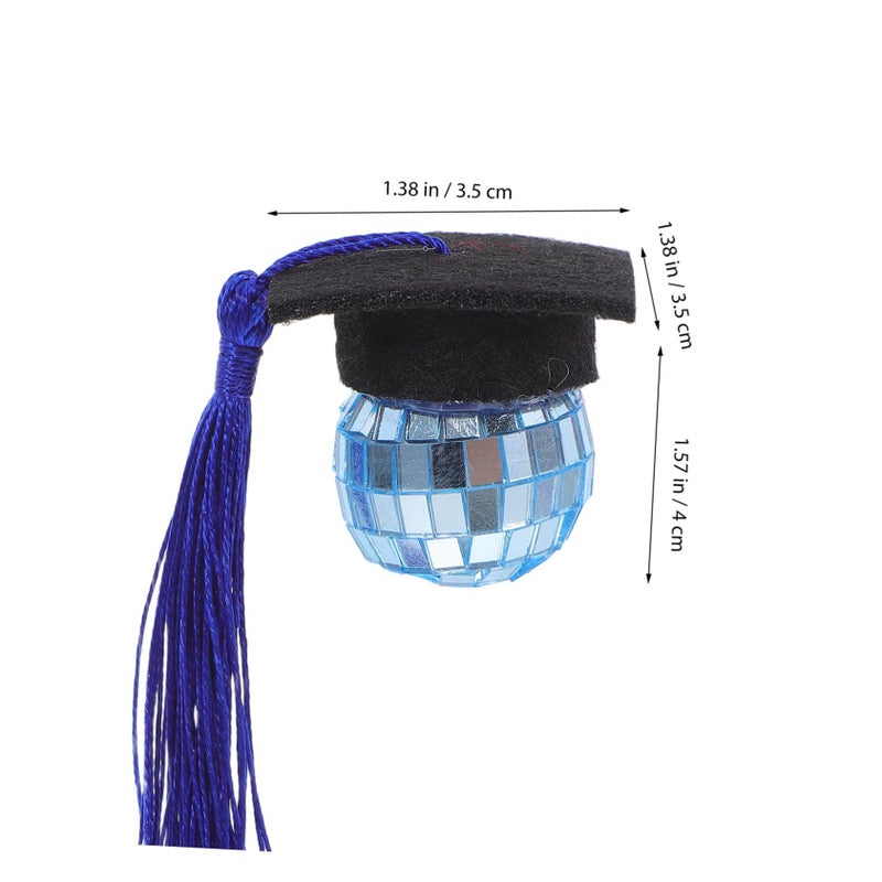 10 Pcs Graduation Party Cupcake Toppers Tassel Cap Decorations Reusable High School Cake Decor For Events Easy To Use - Image 3