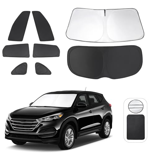 TINGLU Window Shades for Hyundai Tucson 2016-2021 (Not for 2022 Tucson) Accessories Car Side Full Windows Rear Triangular Windshield Sun Shade Sun UV Rays Privacy Protection for Camping Napping 8PCS - Image 1