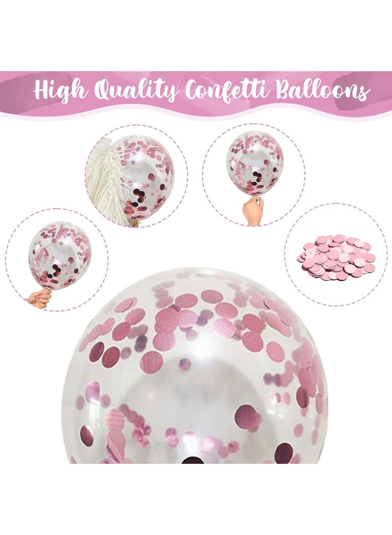 35 Pack Pastel Pale Blue Pink Confetti Latex Balloons 12 Inch Light Blue Pink Balloon Kit for Birthday Party  Baby Bridal Shower Party Decorations - Image 3