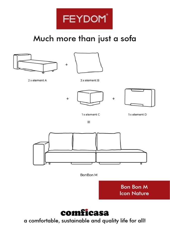 COMFICASA FEYDOM BonBon M - Modular Sofa in Mollia Honey - Image 3