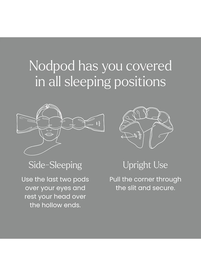 Nodpod Gentle Pressure Sleep Mask | Patented Light Blocking Design for Sleeping, Traveling & Relaxation - Elephant Gray