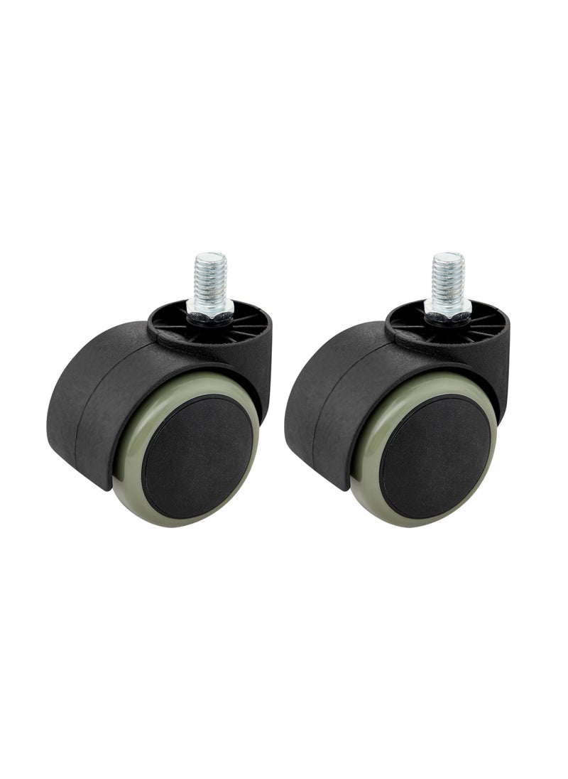 BMB tools Splint Threaded Casters - Swivel - 2 Piece 2inch Black - Non-Marking Stem Mount Caster with Smooth Gliding Shock Absorption Easy Installation - Ideal for Small Displays, Chairs, Desk Wheels  - Image 1