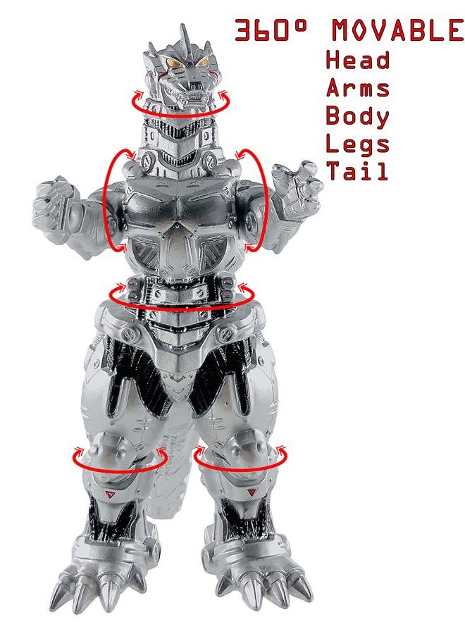 TwCare Set of 2 Mecha Godzilla Earth MechaGodzilla Kiryu Toys, Kaiju Universe Action Figures King of The Monsters Movable Joints Movie Series Soft Vinyl, Travel Bag - Image 5
