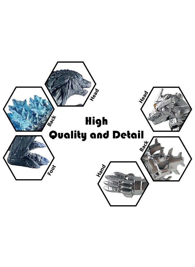 TwCare Set of 2 Mecha Godzilla Earth MechaGodzilla Kiryu Toys, Kaiju Universe Action Figures King of The Monsters Movable Joints Movie Series Soft Vinyl, Travel Bag - Image 3
