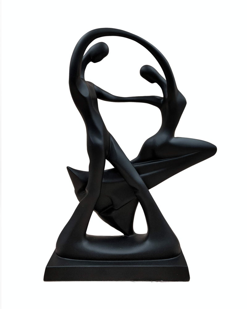 Whitecloud TRANSFORMING HOMES® Romantic Dancing Couple Sculpture Statue for Home & Office Decor 8103B (Black) - Image 2