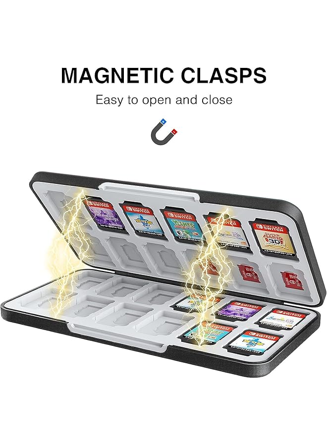 Game Card Case For Nintendo Switch&Switch Oled Switch Lite Game Card Storage Box With 24 Micro Sd Card Slots. - Image 3