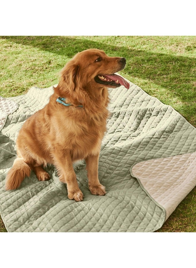 نايس تاون غطاء أريكة للكلاب مقاوم للماء بنسبة 100% من NICETOWN، غطاء أريكة للحيوانات الأليفة والقطط، واقي أثاث للكلاب أثناء السفر، حصيرة قابلة للعكس وقابلة للغسل لأرضية السيارة، 82 بوصة عرض × 82 بوصة طول، لوحة واحدة، بيج/كاكي - Image 1