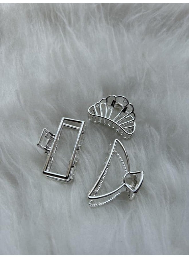 CHRONEX 3PCS Medium Size, Hair Clips for Women, Clutcher for Women Hair, Metal Claw Clips for Women, Hair Extension, Hair Clips & Hair Claw for Womens & Girls - Image 1