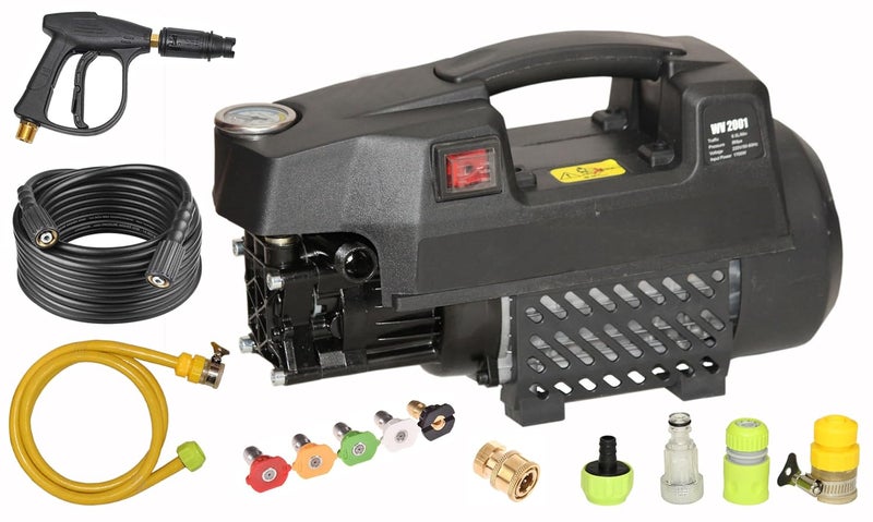 Digital Craft Digital Craft High Pressure Car Washer Water Pump 220v Electric Home Portable Brush The Car Water Grab High Power Strong Washing Machine 1700W High Pressure Clean MachineWasher Gun5Pc Nozzel Set 