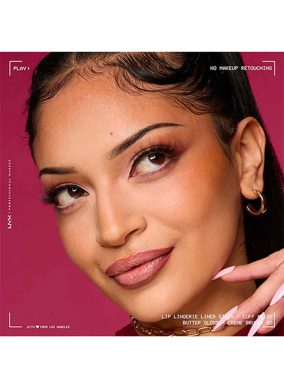 Nyx Professional Makeup  NYX Professional Makeup Lip Lingerie Lip Liner Stain, Seamless All Day Stain, Waterproof, Tease U Later for Women | Best Price UAE