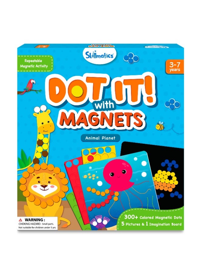 Skillmatics Dot It with Magnets - Animals, Repeatable Art for Kids, Mess-Free, Craft Kits, DIY Creative Activity, Gifts for Boys & Girls Ages 4, 5, 6, 7 - Image 1