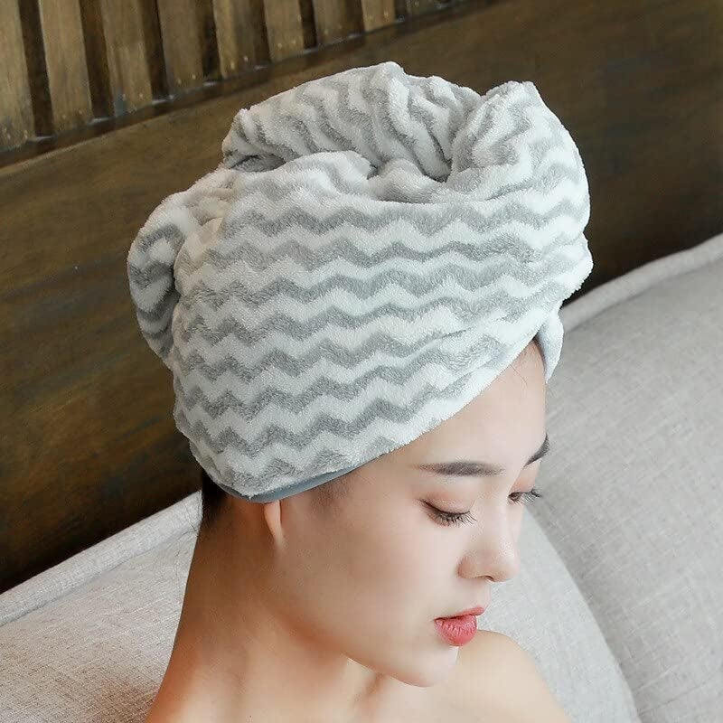 Fast Absorbent Dry Anti Frizz Twist Plopping Curly Shower Turban for Women Wet Hair Pack of 2 (Multicolor) - Image 5