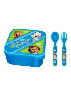Cocomelon Lunch Box with Cutlery  - Image 1