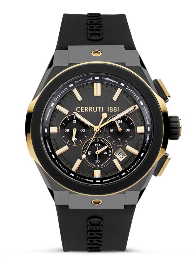 CERRUTI 1881 ブラック ドレスシャツ 40 CERRUTI 1881 Cerruti Watch for Men - Black Dial - 48 MM for Men