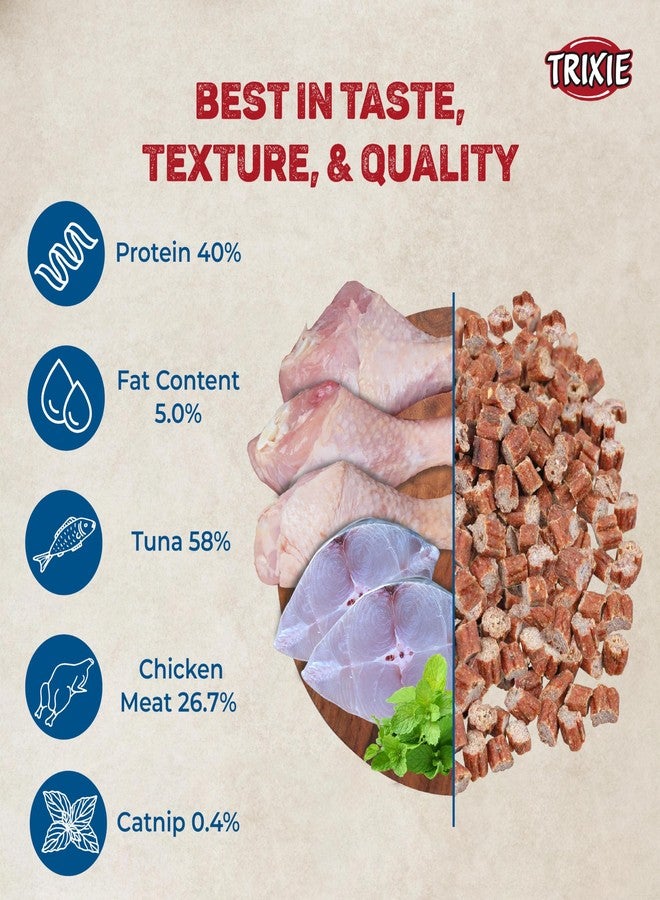 تريكسي مجموعة تريكسي لمكافآت القطط، تتضمن شطائر تونة بريميو وقطع تونة بريميو، مكافآت غنية بالعناصر الغذائية للقطط، مناسبة لجميع السلالات - (عبوة من قطعتين) - Image 4