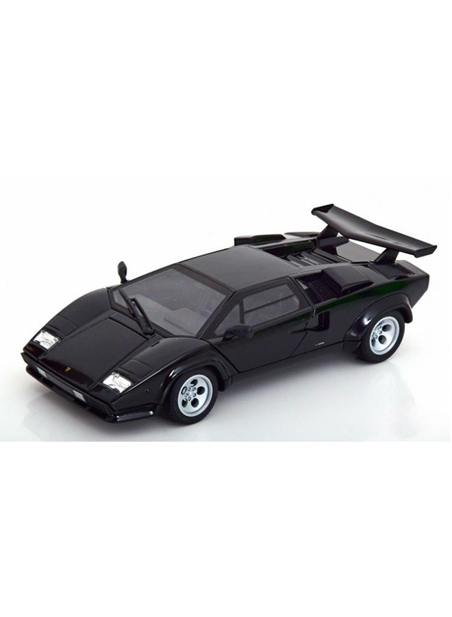 Welly 1:24 Scale Die-Cast Model Car– Black Lamborghini Countach Collectible Toy Vehicle for Kids & Adults - Image 2