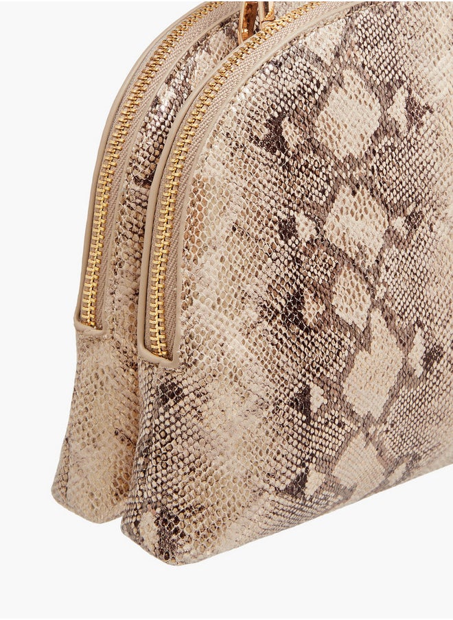 Flora Bella By Shoexpress - Textured Dome Bag with Detachable Strap and Zip Closure - Image 1