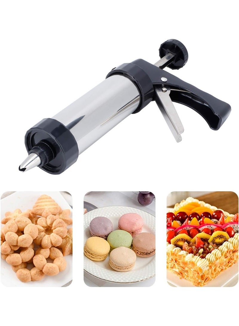 Cookie Press for Baking, Churro Maker Machine, Stainless Steel Spritz Cookie Press Gun kits with 13 Cookie Discs 8 Piping Tips, for Home DIY Biscuit Maker and Cake Icing Decoration - Image 5