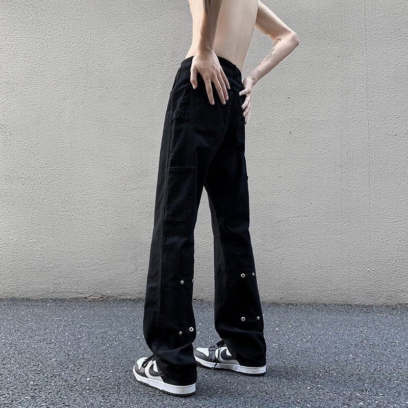 Unisex Classic Denim Jeans Loose Fit Daily Outdoor Wear - Image 1