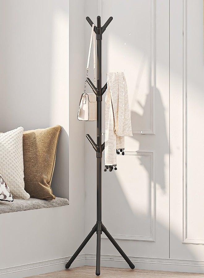 فالبرو شماعة ملابس سهلة التركيب، مثبتة على الأرض، شماعة ملابس حديدية للمكتب، شماعات ملابس عمودية لغرفة النوم، شماعة ملابس مبتكرة للممر، شماعة ملابس معدنية، شماعة ملابس مستقلة، أسود 170×50 سم - Image 5