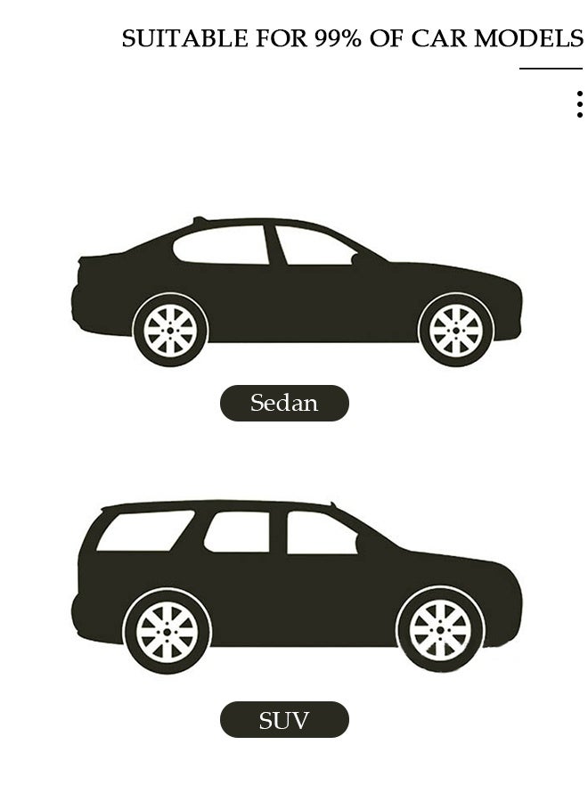 DUNISO غطاء ثلجي للزجاج الأمامي المغناطيسي للسيارة للثلج والثلج لأي طقس شتوي وصيف سميك خارجي من الصقيع وغطاء ثلجي للزجاج الأمامي مع غطاء مرآة جانبية وملحقات كتلة الأشعة فوق البنفسجية - Image 3