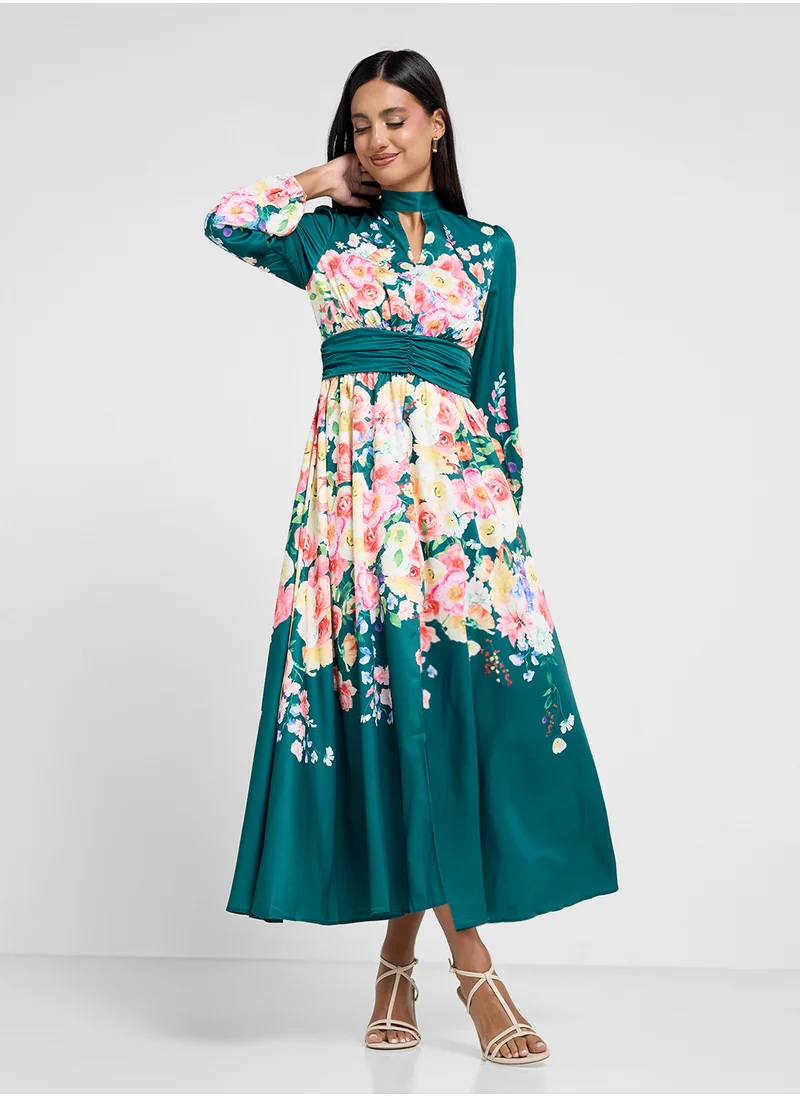 خزانة Floral Print Dress