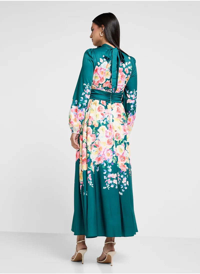 خزانة Floral Print Dress