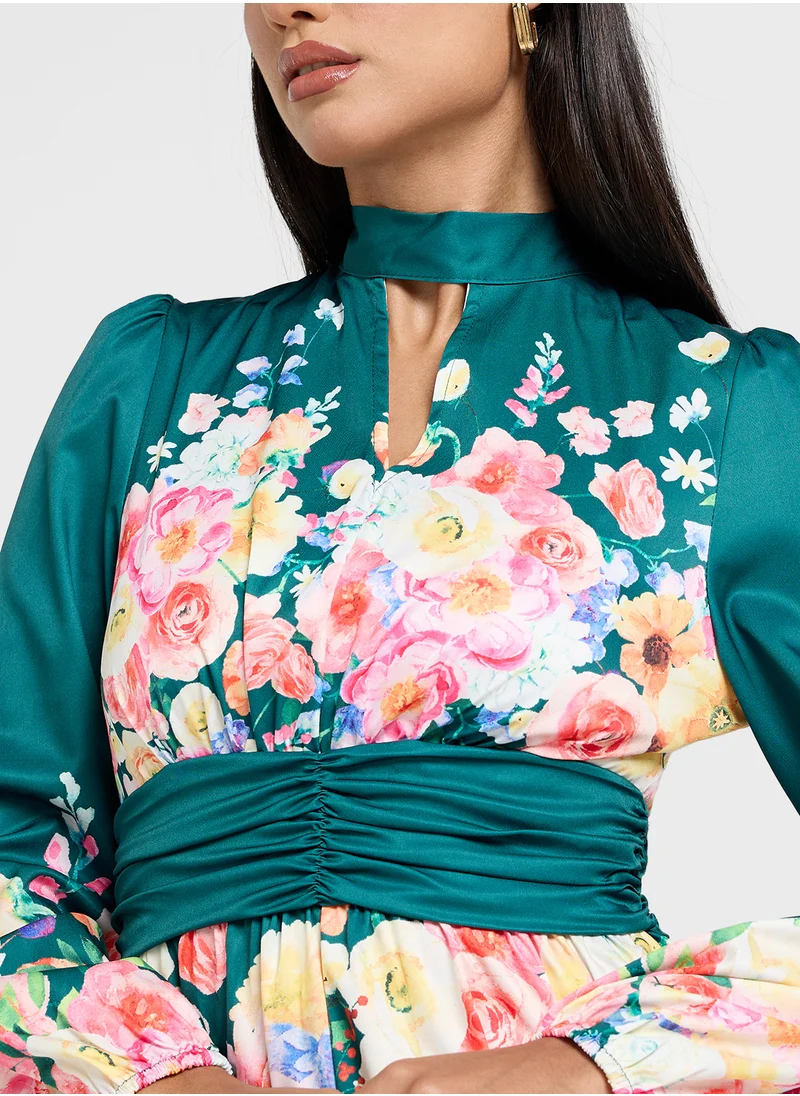 خزانة Floral Print Dress