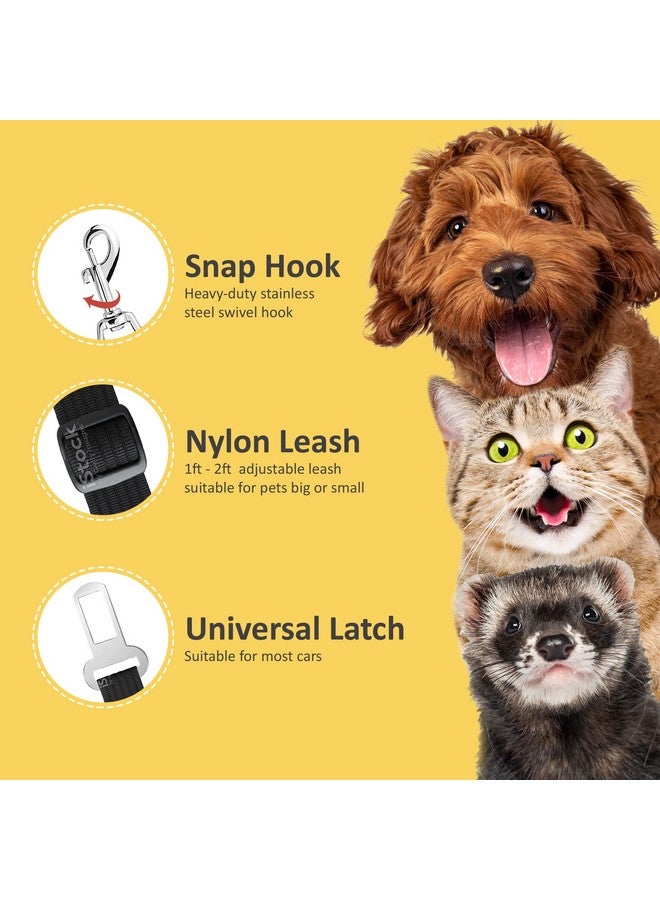 SunGrow Dog Seat Belt For Car, Adjustable Nylon Pet Seatbelt, Supports All Cars, Seatbelt For Dogs In Car, Dog Car Leash Seat Belt, Cats And Ferrets Seat Belt Harnesses - Image 4