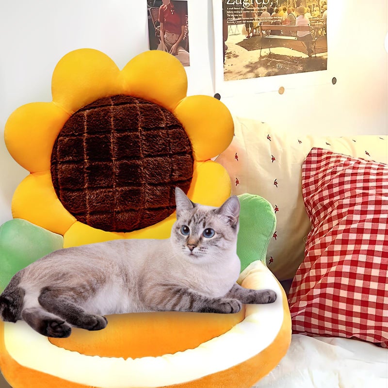 Ditucu Sunflower Shape Chair Pillow Cute Seat Cushion 19 x 18 inch Comfy Lazy Sofa Floor Pillows Dorm Seating for Childs Adults for Bedroom Decor - Image 5