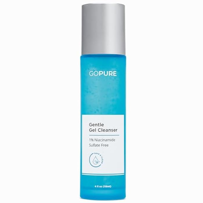 goPure Gentle Gel Cleanser - Visibly Brightens the Look of Skin, Gently Cleanses and Clarifies the Appearance, Sulfate-Free Vitamin C Cleanser, Great for All Skin Types - 4 oz. - Image 1