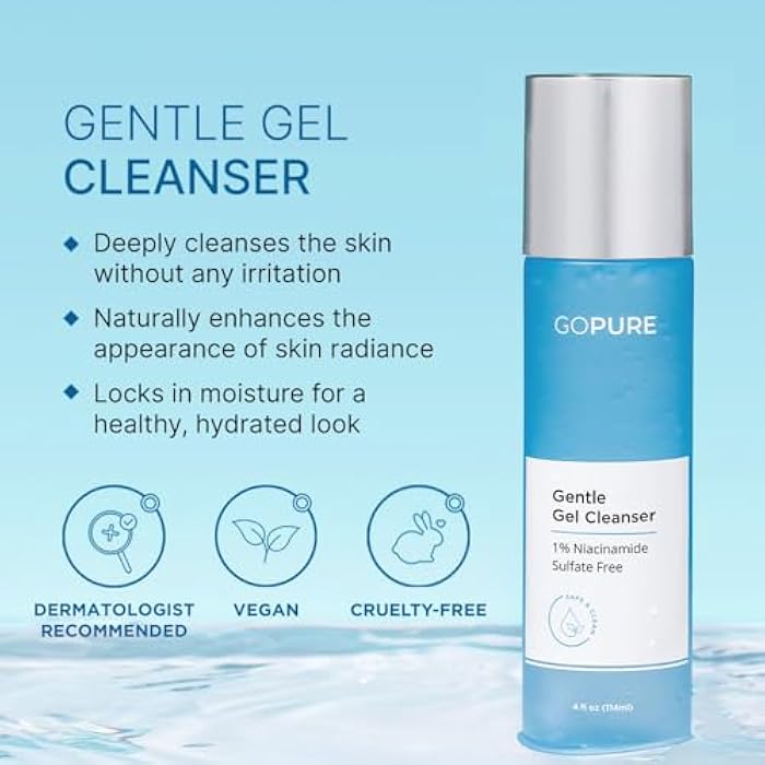 goPure Gentle Gel Cleanser - Visibly Brightens the Look of Skin, Gently Cleanses and Clarifies the Appearance, Sulfate-Free Vitamin C Cleanser, Great for All Skin Types - 4 oz. - Image 2