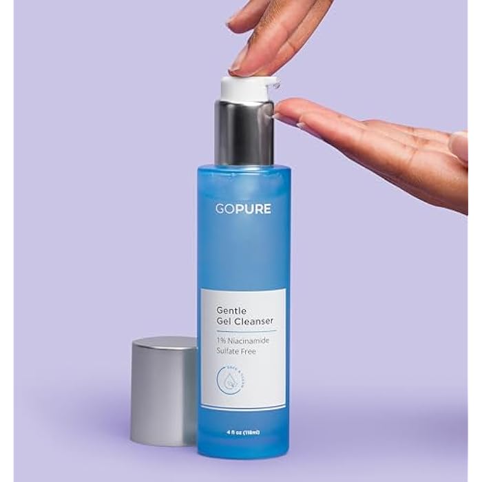 goPure Gentle Gel Cleanser - Visibly Brightens the Look of Skin, Gently Cleanses and Clarifies the Appearance, Sulfate-Free Vitamin C Cleanser, Great for All Skin Types - 4 oz. - Image 4