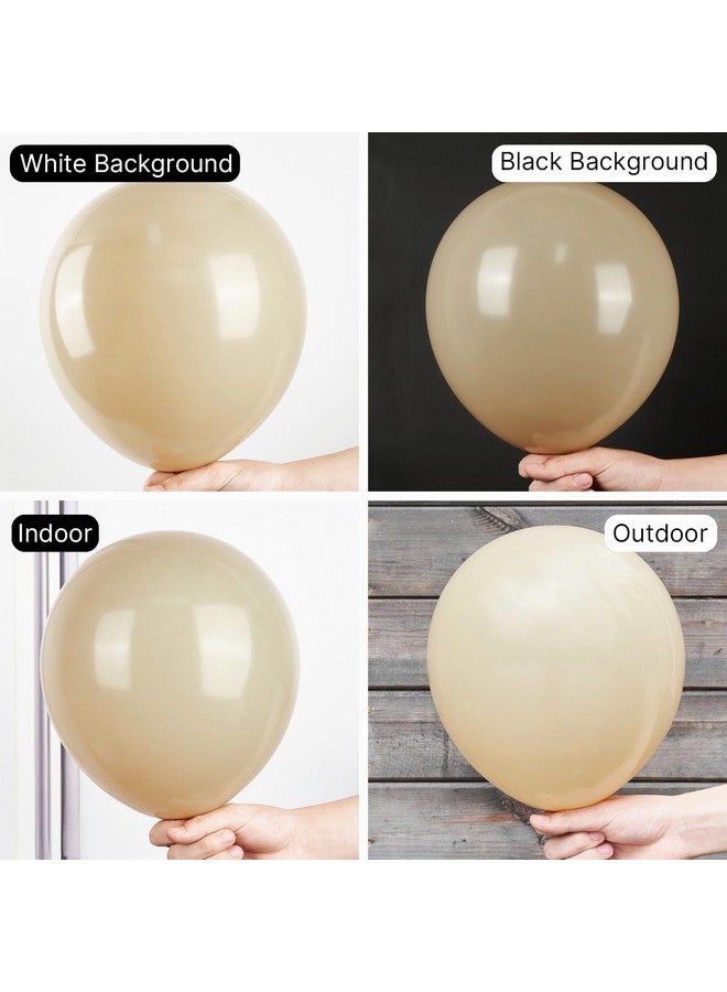 PartyWoo Light Brown Balloons 140 pcs Different Sizes Pack of 18 12 10 5 Inch Tan Boho Neutral Beige Cream Nude Balloon Arch Kit Garland for Baby Shower Graduation Birthday Party Decorations Brown-F56 - Image 3
