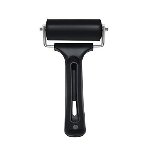 Worison Rubber Roller Brayer Rollers, 2 inch Glue Roller Black Handle for Ink Paint Block Stamping, Printmaking Wallpaper Arts Crafts - Image 3